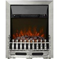 Be Modern 2kW Bayden 16" Electric Inset Electric Fire - Chrome, Silver