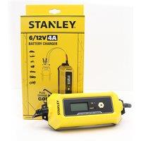 Stanley 6-12V Battery charger 4A - UK plug, Yellow