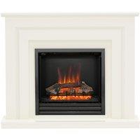 Be Modern 2kW Whitham 48" Electric Fireplace Suite - Soft White, White