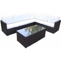 Royalcraft Berlin 6 Seater Corner Lounging Set - Brown, Brown