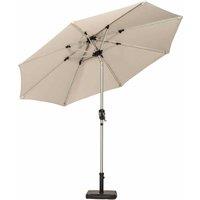 Royalcraft 2.7m Crank and Tilt w/ LED Strip Parasol - Ivory, White