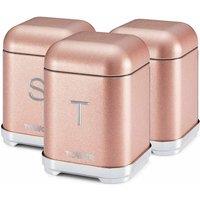 Tower Set of 3 Storage Canisters - Pink, Pink