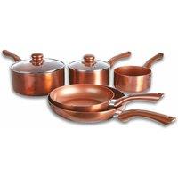 Cermalon Ceramic 5 Piece Cookware Set - Metallic Copper, Brown