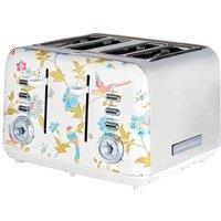 Laura Ashley VQSBT583WSUK Elveden 4 Slice Toaster - White, White