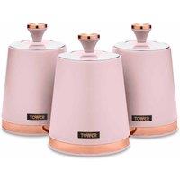Tower Cavaletto Set of 3 Canisters Pink, Pink