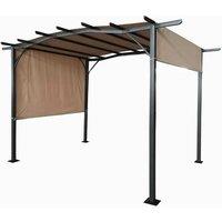 Royalcraft San Remo Pergola Gazebo 2.75 x 3.66m - Brown, Brown