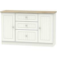 Ready Assembled Wilcox 2 Door 3 Drawer Sideboard Porcelain Ash, Cream