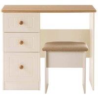 Ready Assembled Flora Vanity And Stool Cream, Cream