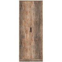 Welcome Furniture Ready Assembled Hirato 2 Door Wardrobe Vintage Oak, Brown