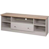 Ready Assembled Wilcox 1 Drawer Wide TV Unit Kaschmir Ash, Cream