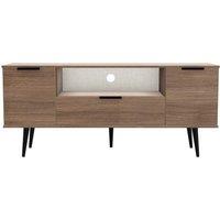 Ready Assembled Hirato Wide TV Unit w/ Black Wood Legs