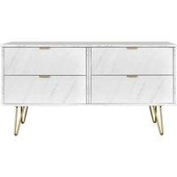 Ready Assembled 272342 Ds hirato 4drw bed box marb