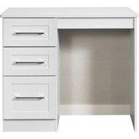 Ready Assembled York Vanity White Ash, Cream