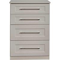 Welcome Furniture Ready Assembled York 4 Drawer Deep Chest Kaschmir Ash