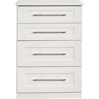Welcome Furniture Ready Assembled York 4 Drawer Deep Chest White Ash