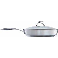 Circulon Steel Shield Stainless Steel 30cm Saute Pan with Glass Lid, Silver
