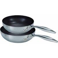Circulon Steel Shield Stainless Steel Twin Pack Skillet Set 20/26cm, Silver