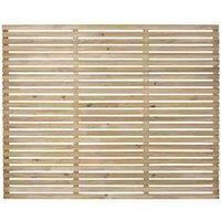 Forest Garden 4'11'' x 5'11'' (150 x 180cm) Pressure Treated Slatted Fence Panel, Brown