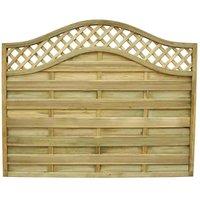 Forest Garden 4'11'' x 5'11'' (150 x 180cm) Pressure Treated Prague Fence Panel, Brown