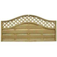 Forest Garden (90x180cm) Pressure Treated Prague Fence Panel, Brown