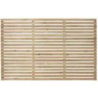 Forest Garden 3'11'' x 5'11'' (120 x 180cm) Pressure Treated Slatted Fence Panel, Brown