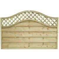 Forest Garden 3'11'' x 5'11'' (120 x 180cm) Pressure Treated Prague Fence Panel, Brown