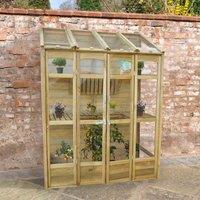 Forest Garden Victorian Tall Wall Greenhouse with Auto Vent, Brown