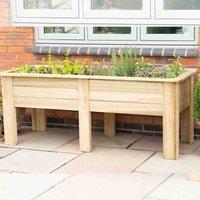 Forest Garden Large 1.8m Kitchen Garden Planter, Brown