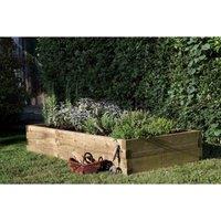 Forest Garden Caledonian Rectangular Raised Bed, Brown