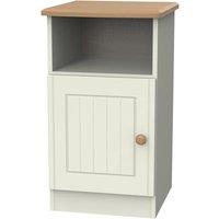 Welcome Furniture Ready Assembled Flora 1 Door Bedside Cabinet Cream, Cream