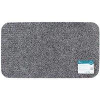 JVL Delta Ribbed Mat, 40x70cm - Grey, Grey
