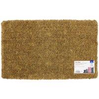 JVL Ryburn Plain Natural Coir Mat, 35x60cm, Brown