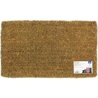 JVL Ryburn Plain Natural Coir Mat, 40x68cm, Brown