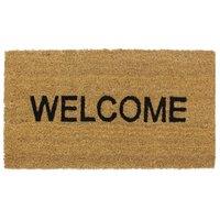 JVL Welcome Latex Coir Mat, 33.5x60cm, Brown
