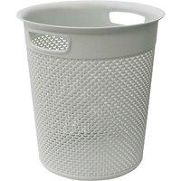 JVL 12L Droplette Waste Paper Bin - Ice Grey