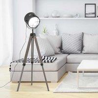 HOMCOM Tripod Floor Lamp Height Adjustable E27 Base for Living Room Bedroom, Grey