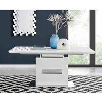 Furniture Box Arezzo 6 Seater Large Extending White High Gloss Dining Table