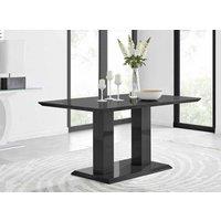 Furniture Box Imperia 6 Seater Black High Gloss Dining Table