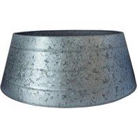 Ivyline Metal Christmas Tree Skirt - Galvanised Grey, Silver