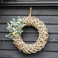 Ivyline Rattan Wreath D50cm - Natural, Brown