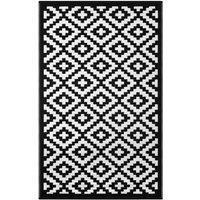 Green Decore 240 x 300cm Reversible Outdoor Rug - Black/White, Black