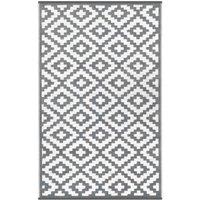 Green Decore 240 x 300cm Reversible Outdoor Rug -Grey/White