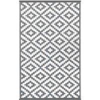 Green Decore 270 x 360cm Reversible Outdoor Rug - Grey/White, Grey