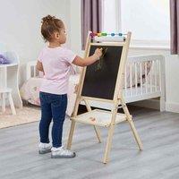 Liberty House Toys Kids Wooden Double-Sided Rotary Easel with Accessories