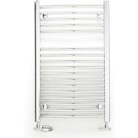 Towelrads Pisa Curved Towel Radiator, 600 x 450mm - Chrome, Silver