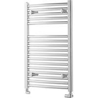 Towelrads Pisa Curved Towel Radiator, 800 x 500mm - Chrome, Silver