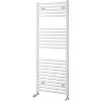 Towelrads Pisa Flat Towel Radiator, 1200 x 450mm - White, White