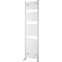 Towelrads Pisa Flat Towel Radiator, 1200 x 500mm - White, White