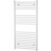 Towelrads Richmond Thermostatic Straight Electric Towel Radiator, 1186x450mm - White, White
