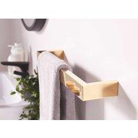 Towelrads Elcot Single Towel Bar Close Ended , 17W - Brushed Brass, Gold